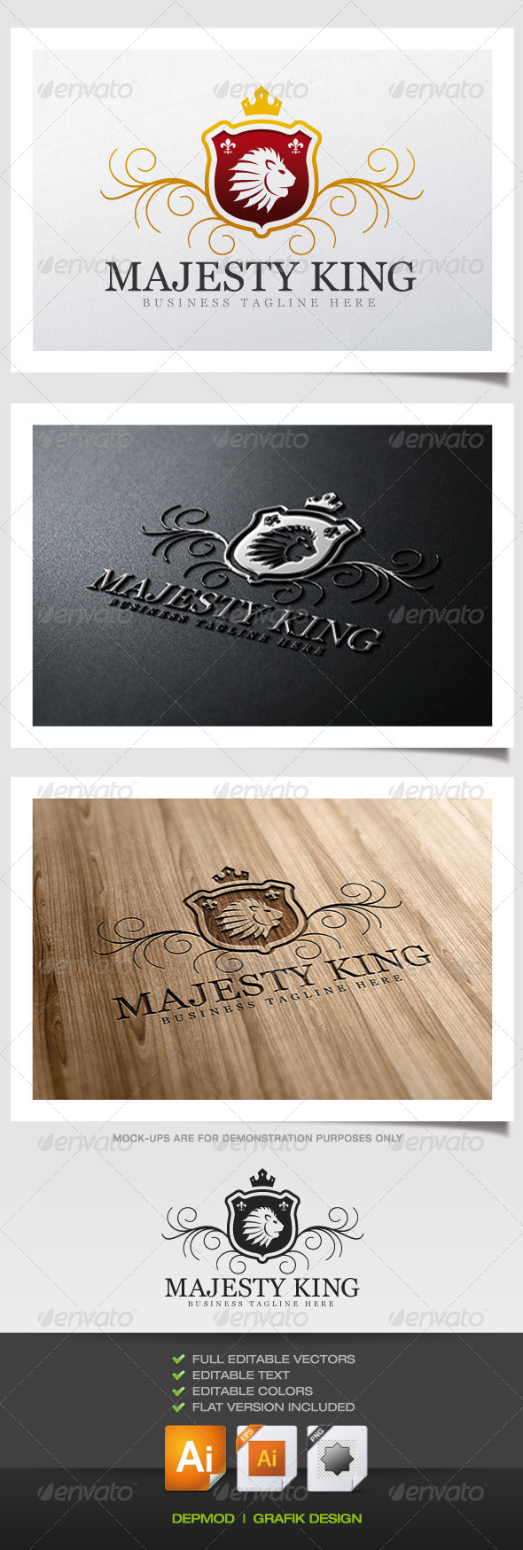 Majesty King Logo - Crests Logo Templates