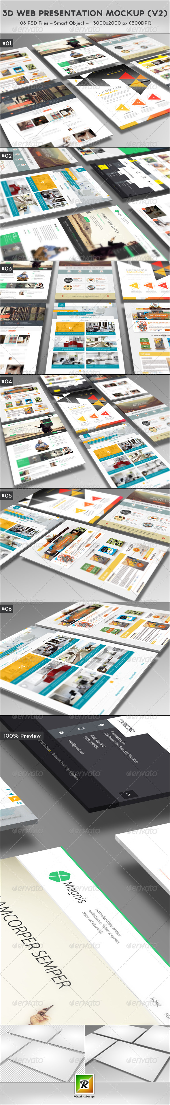 3D Web Presentation Mockup V2 3D Web Presentation Mockup V2