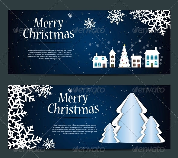 Set of Cards with Christmas Balls, Stars and Snowflakes