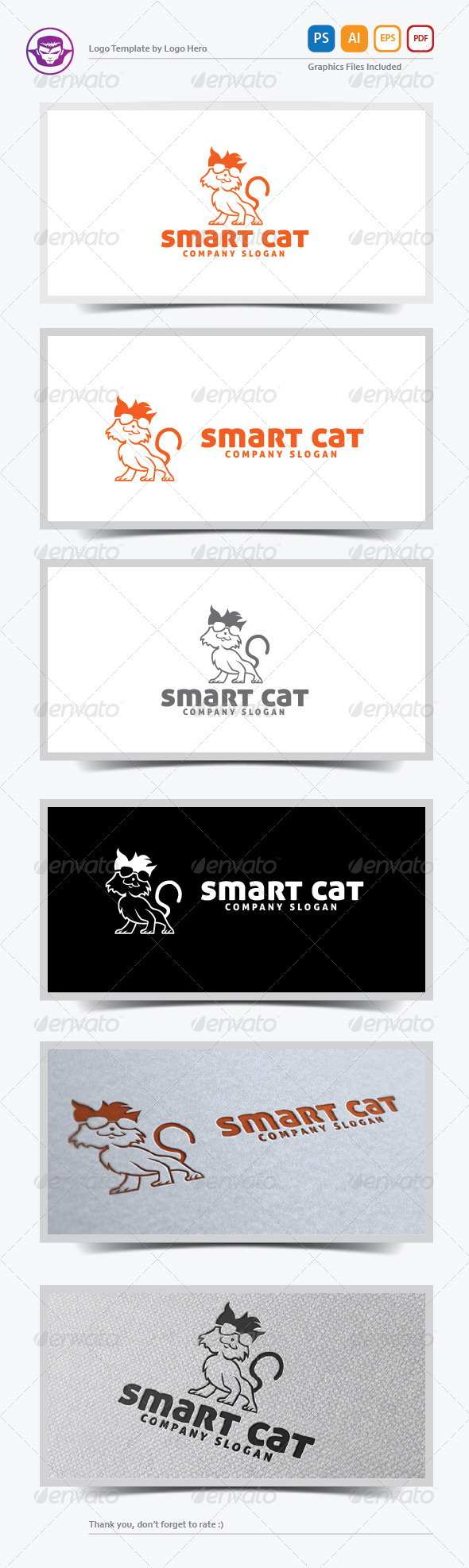 Smart Cat Logo Template