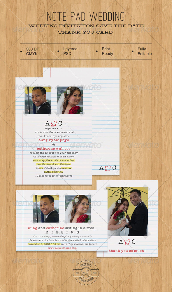 Note Pad Wedding