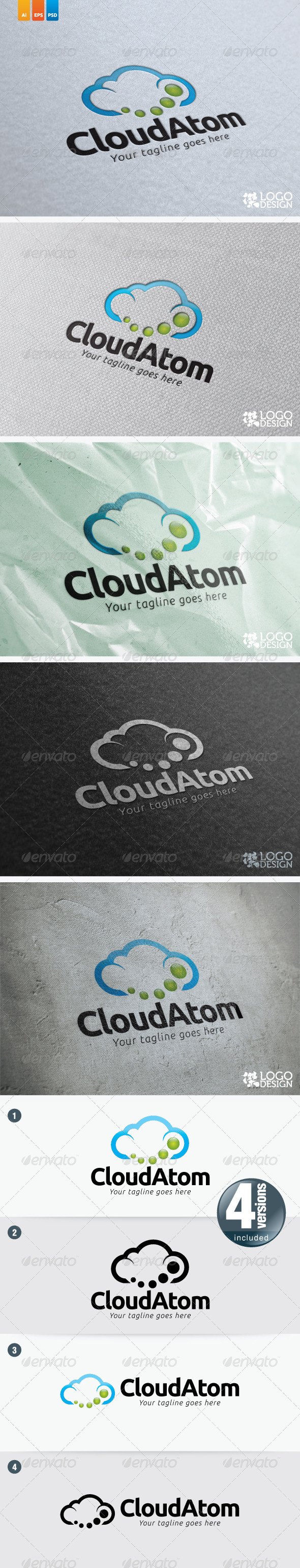 Cloud Atom - Symbols Logo Templates