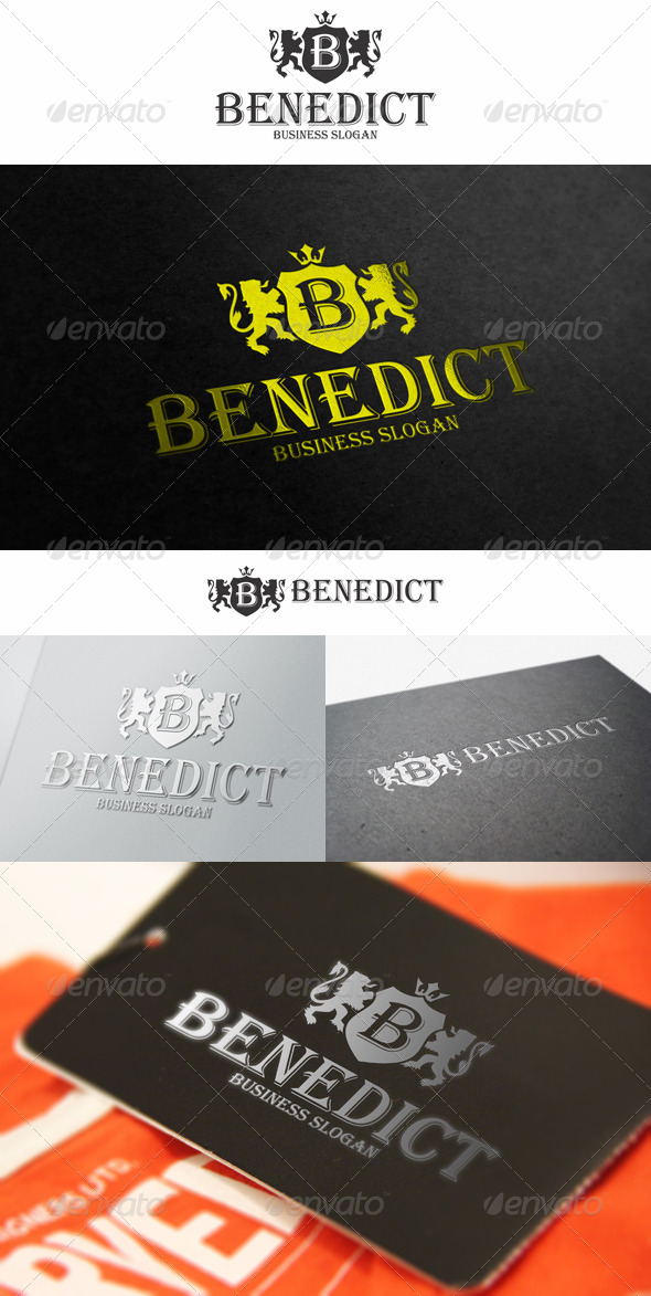 B Heraldic Crest Logo Template B Heraldic Crest Logo Template