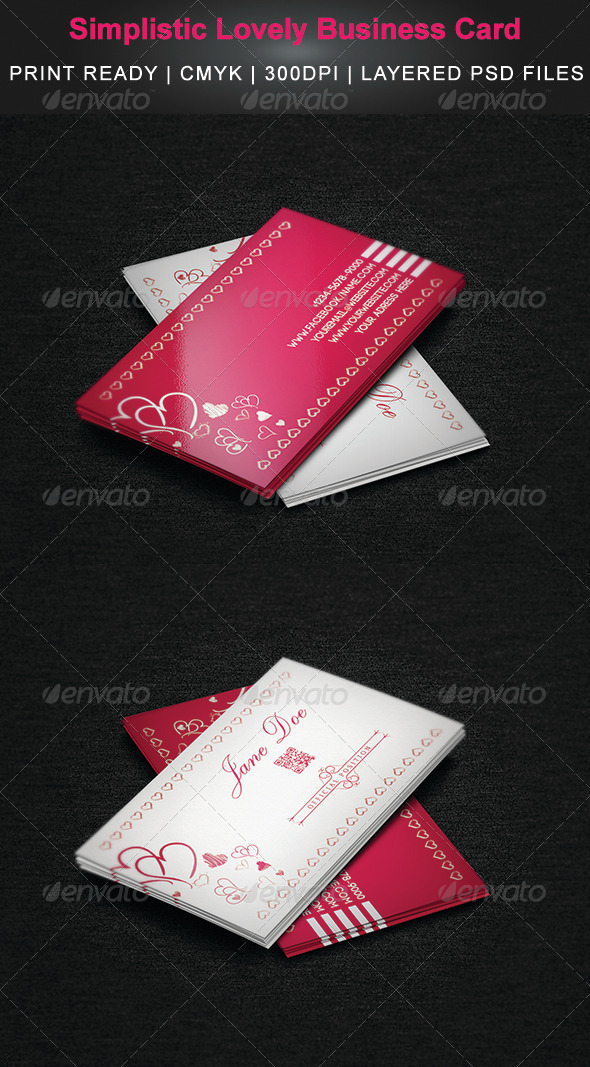 Simplistic Lovely Business Card Simplistic Lovely Business Card