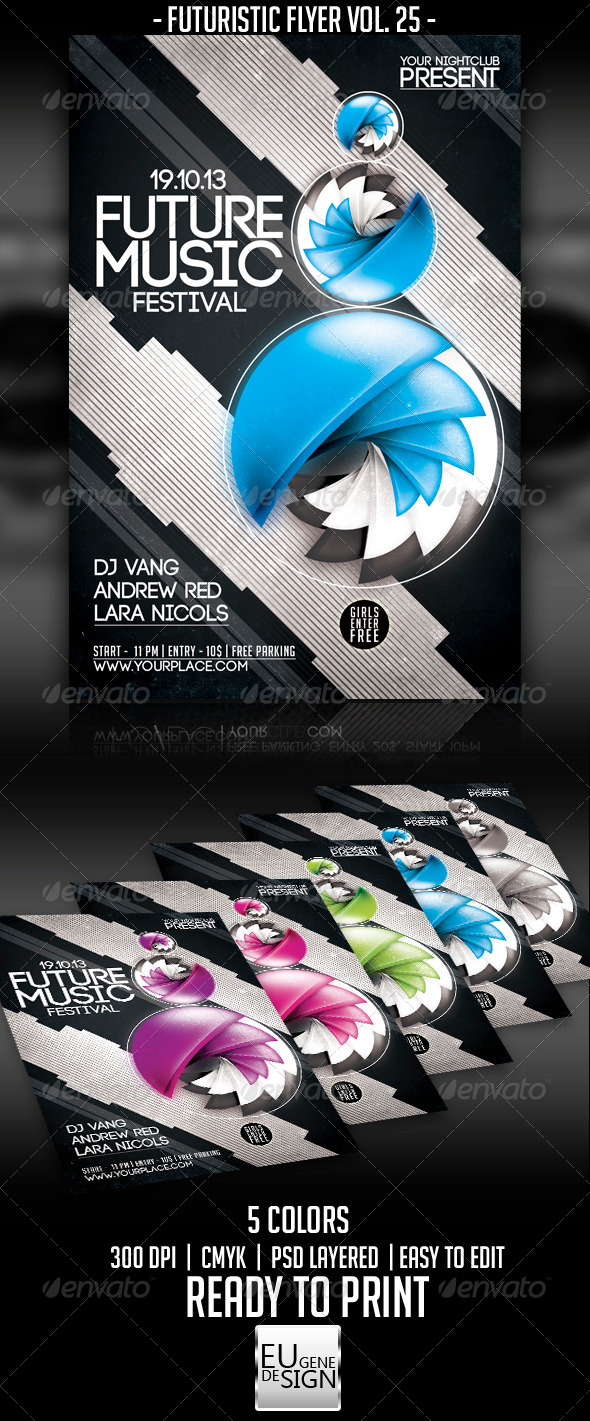 Futuristic Flyer Vol. 25 - Clubs & Parties Events