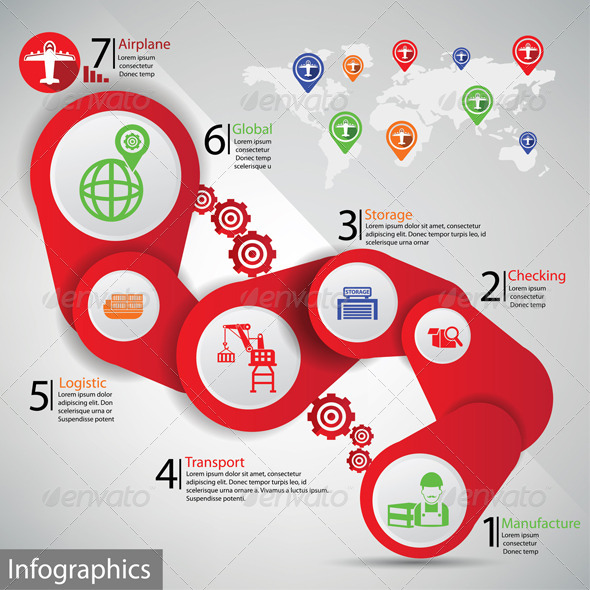 GraphicRiver Logistics Infographics 5674810 GraphicRiver Logistics Infographics 5674810