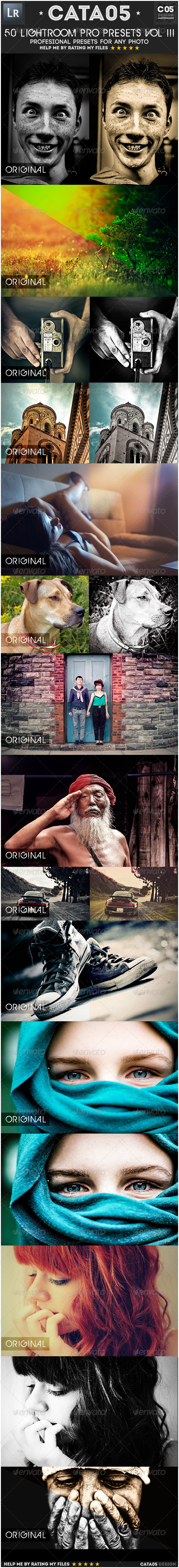 50 Premium Pro Presets Vol 3 - Lightroom Presets Add-ons