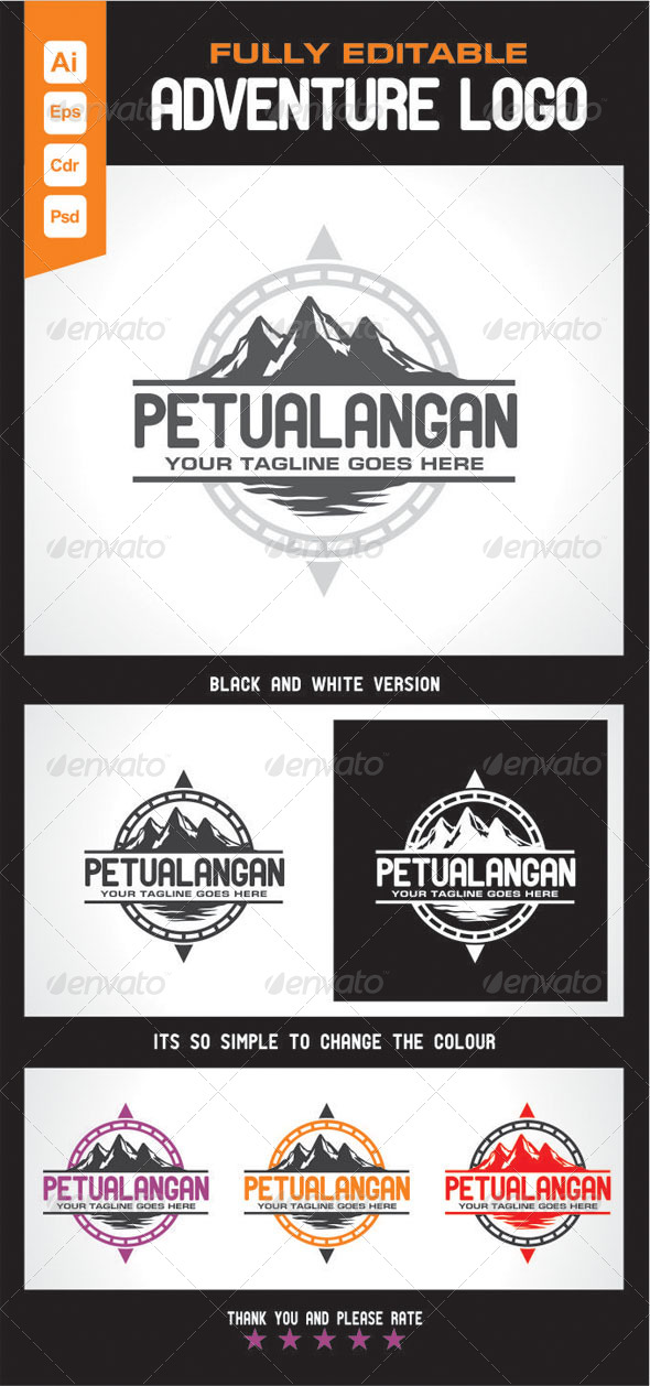 Adventure Logo Template Petualangan Adventure Logo Template Petualangan