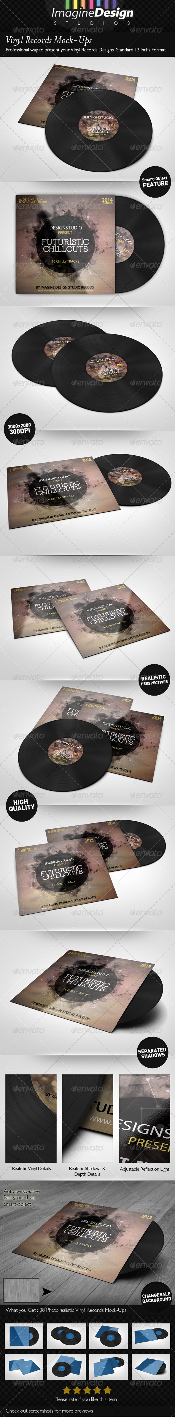 Vinyl Records Mock-ups Vinyl Records Mock-ups