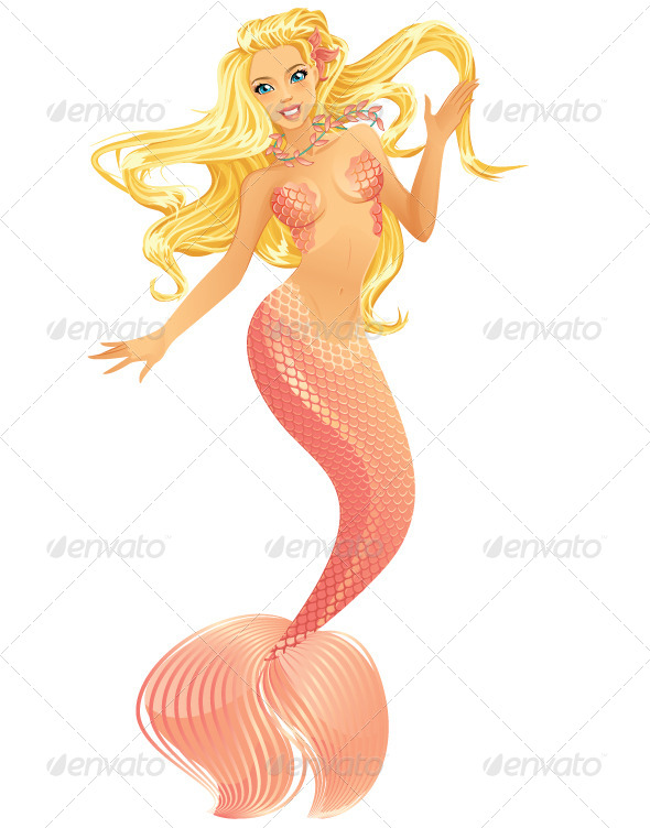 Mermaid Isolated on White