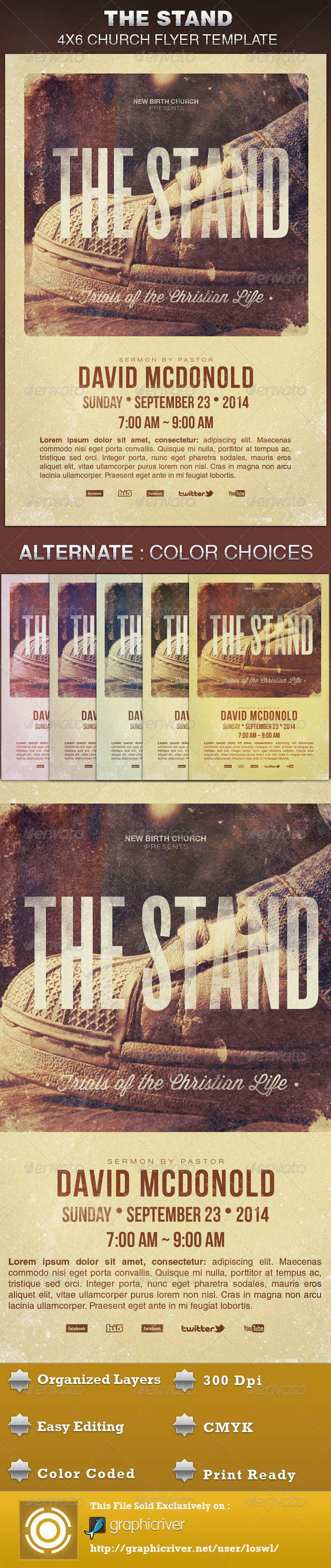 The Stand Church Flyer Template - Church Flyers