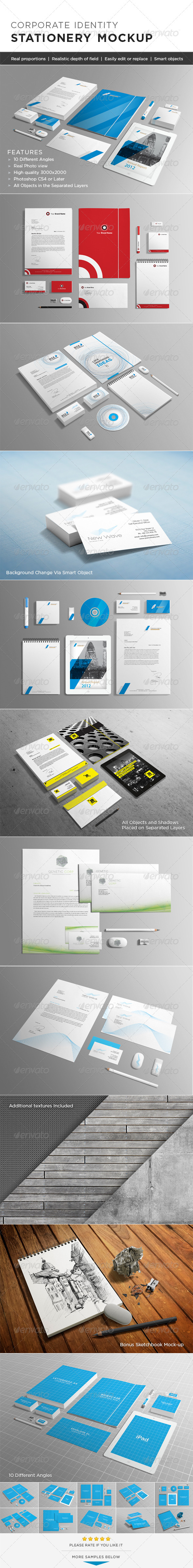 Photorealistic Stationery Mock-up