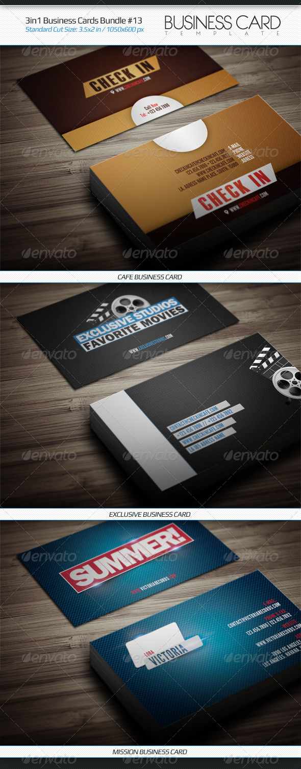 3in1 Business Cards Bundle #13 3in1 Business Cards Bundle #13