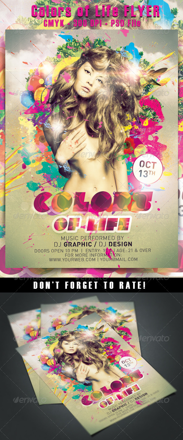 Colors of Life Flyer - Events Flyers