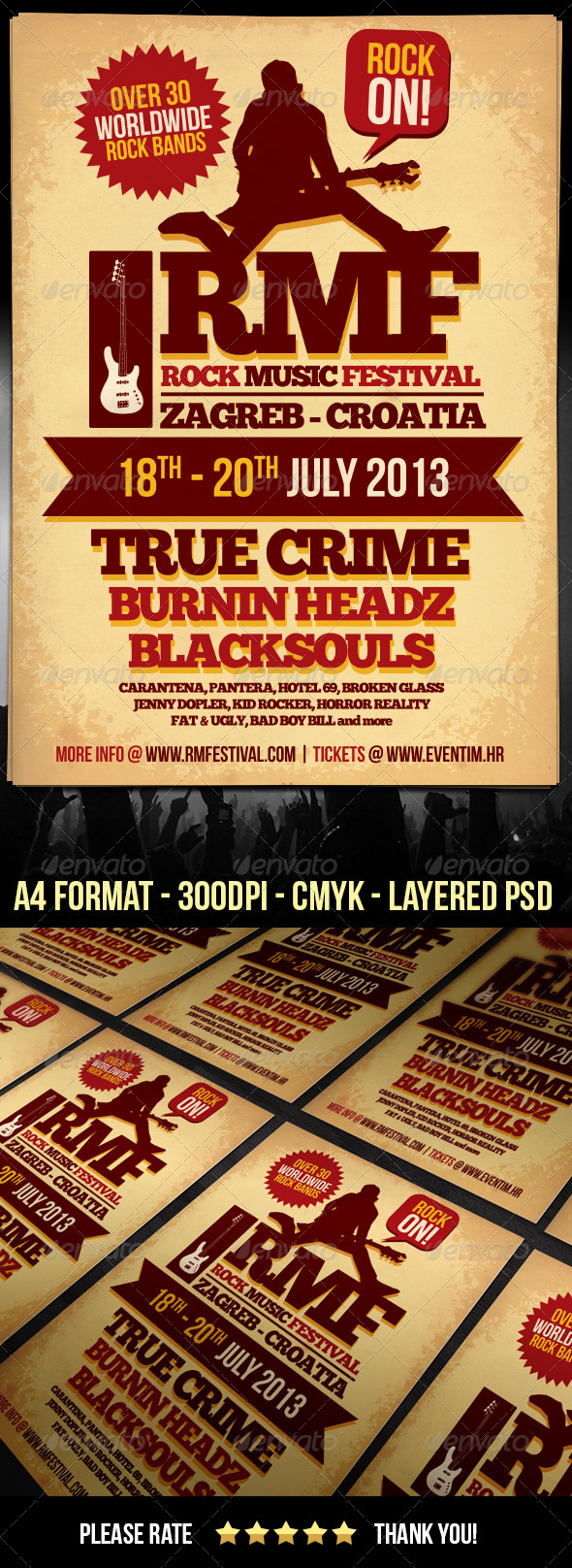 Rock Music Festival Flyer Template Rock Music Festival Flyer Template