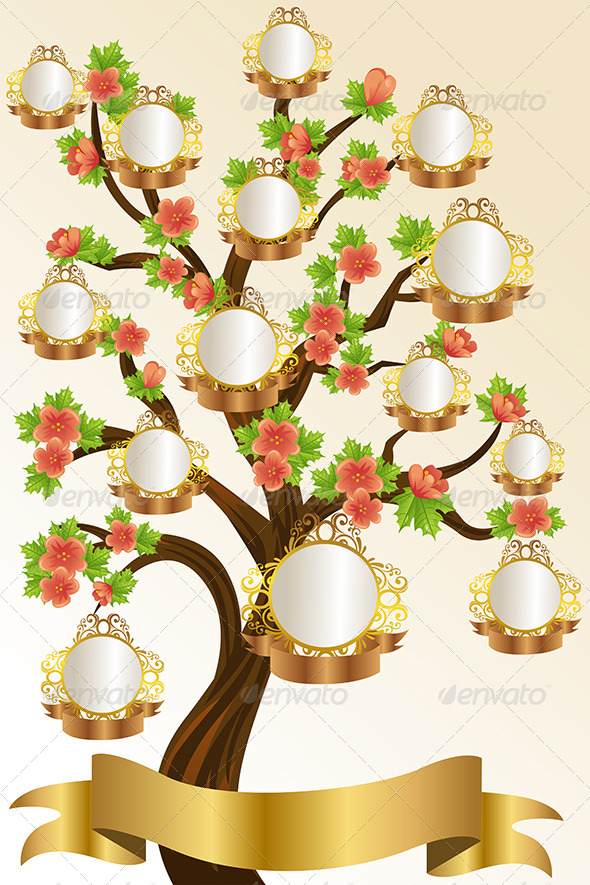 Family Tree Template - Decorative Vectors