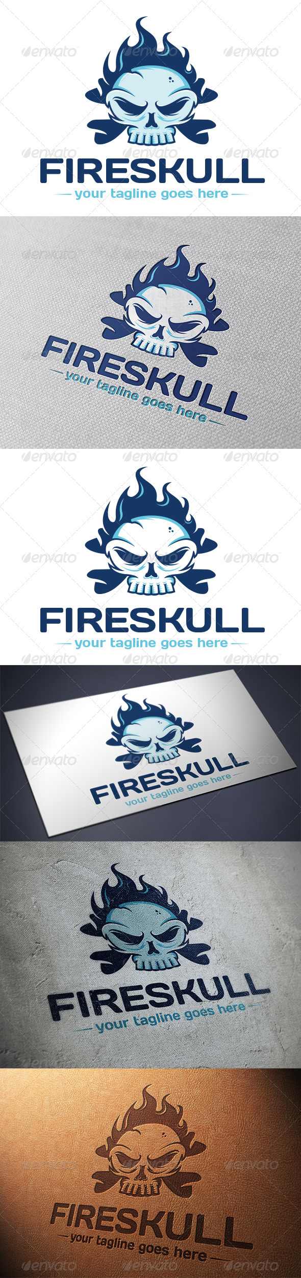 Fire Skull Logo Template