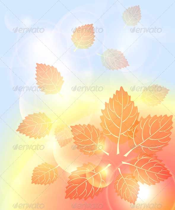 Abstract Autumn Background with Leaves Abstract Autumn Background with Leaves
