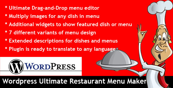 Wordpress Ultimate Restaurant Menu Maker - CodeCanyon Item for Sale