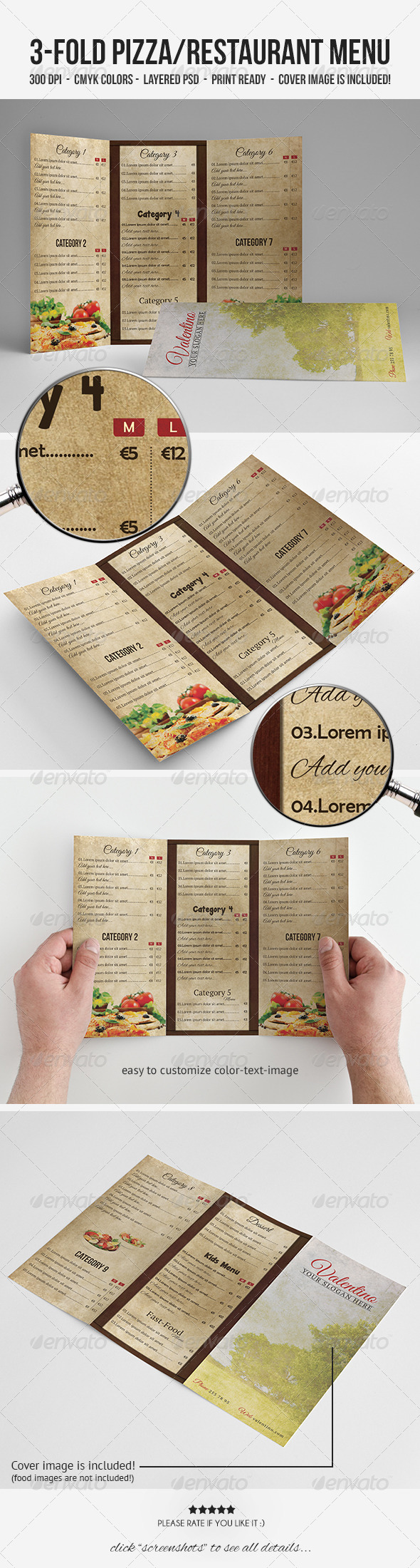 3-Fold Pizza Restaurant Menu 3-Fold Pizza Restaurant Menu