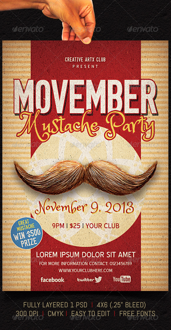 Movember - Events Flyers