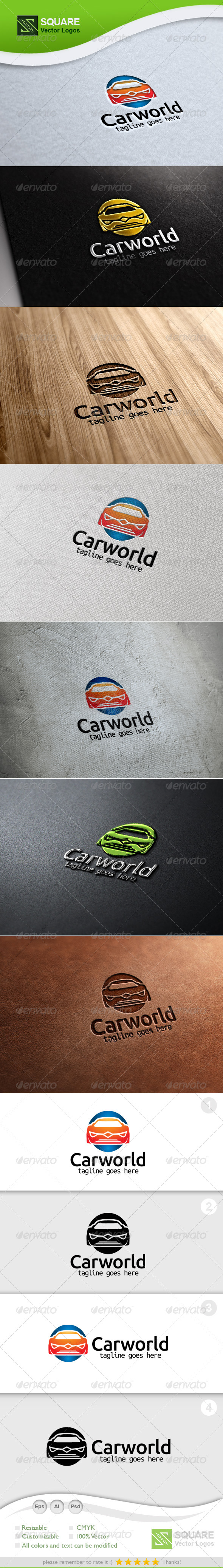 Circle, Car Vector Logo Template