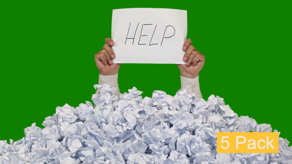 Messages Over A Bunch Of Crumpled Paper 5-Pack Messages Over A Bunch Of Crumpled Paper 5-Pack