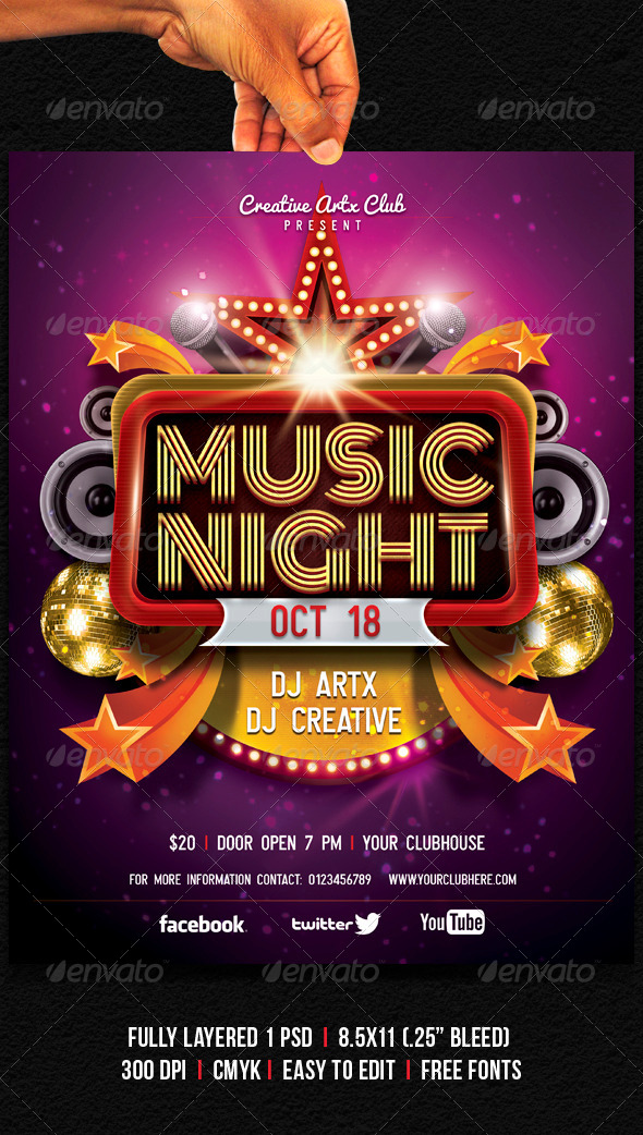 Music Night Flyer | GraphicRiver