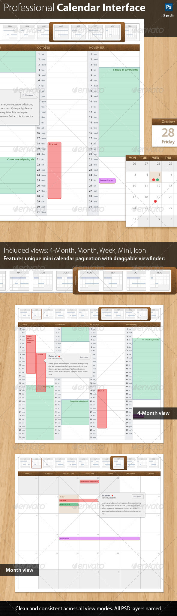 Leatherbound 1.0 Professional Calendar Template Leatherbound 1.0 Professional Calendar Template