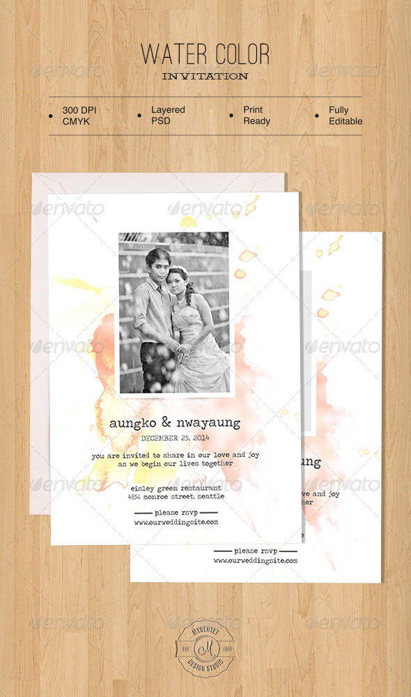 Water Color Invitation Water Color Invitation