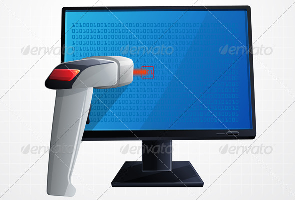 Computer Scan Illustration Computer Scan Illustration