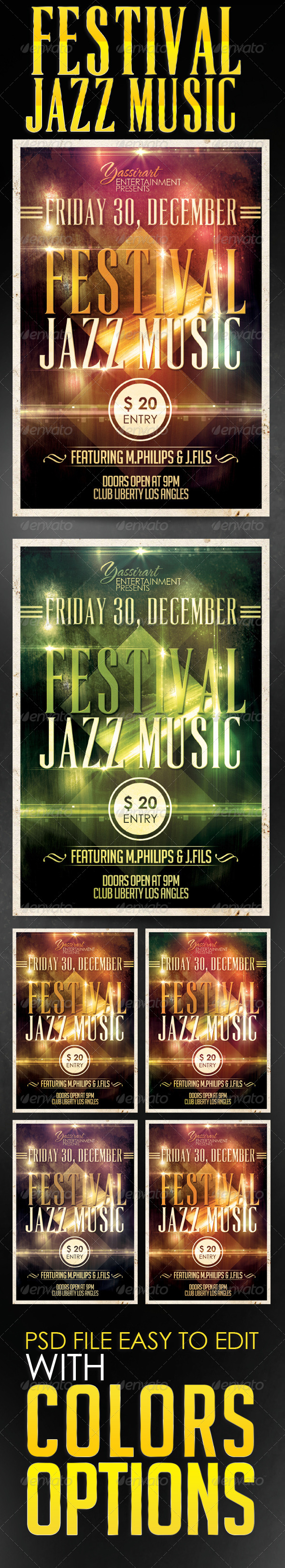 Festival Jazz Flyer Template Festival Jazz Flyer Template