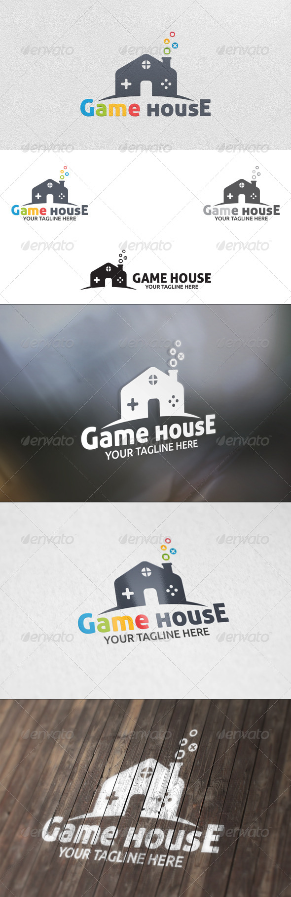 Game House Logo Template Game House Logo Template