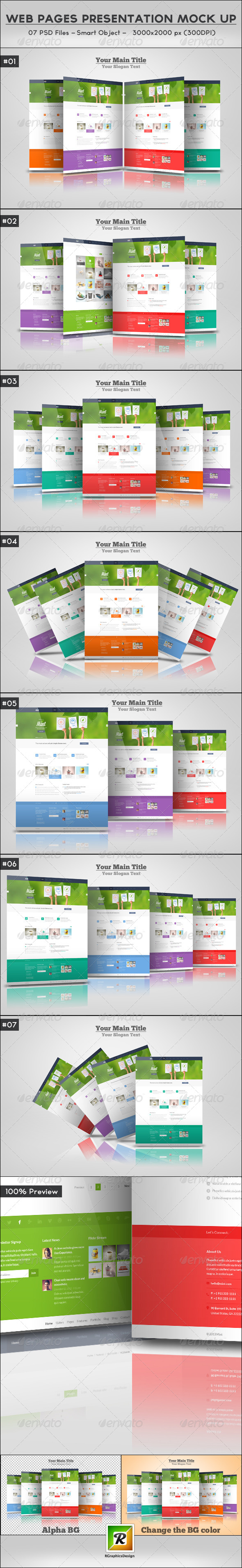 Web Pages Presentation Mock Up Web Pages Presentation Mock Up