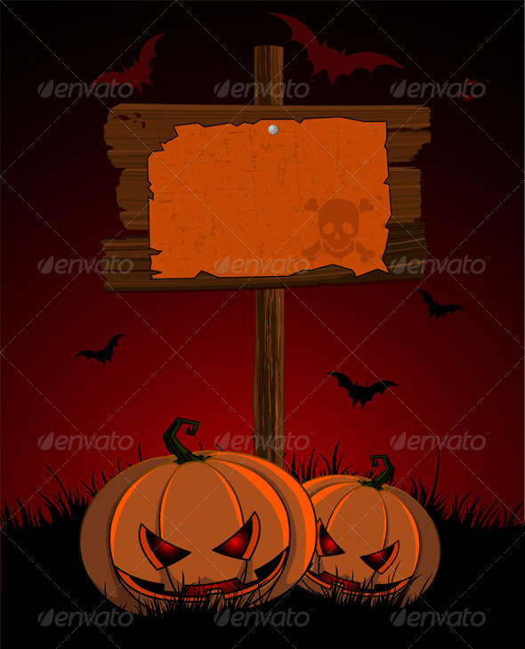 Halloween wooden  sign