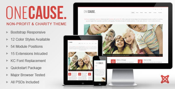 OneCause - Charity & Non-Profit Joomla Theme