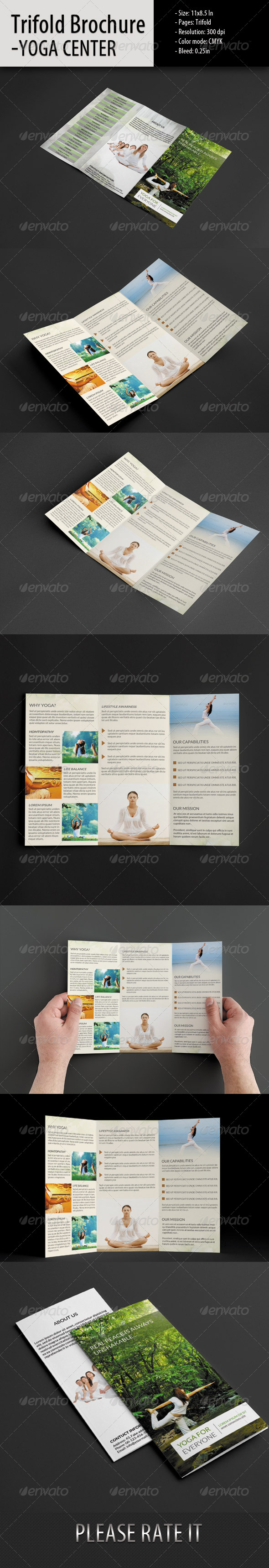 Trifold Brochure For Yoga Center Trifold Brochure For Yoga Center