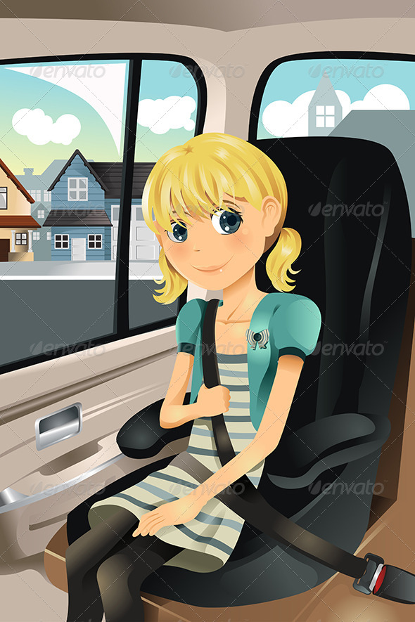 Girl in Car Seat Girl in Car Seat