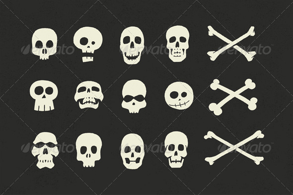 Skulls and Crossbones Halloween Pack