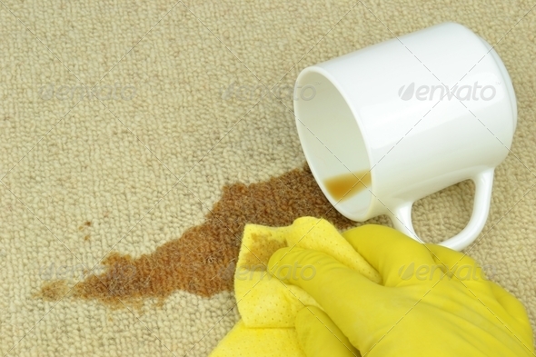 Cleaning a Coffee Stain