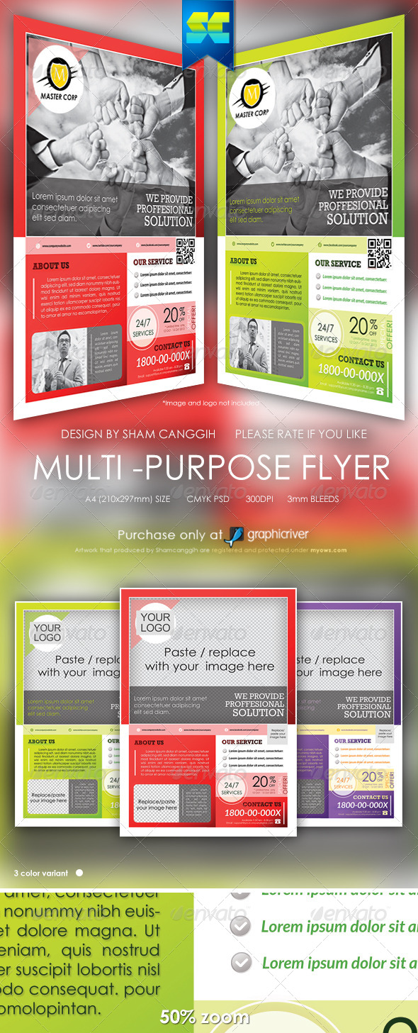 Clean Multi-Purpose Corporate Flyers Clean Multi-Purpose Corporate Flyers