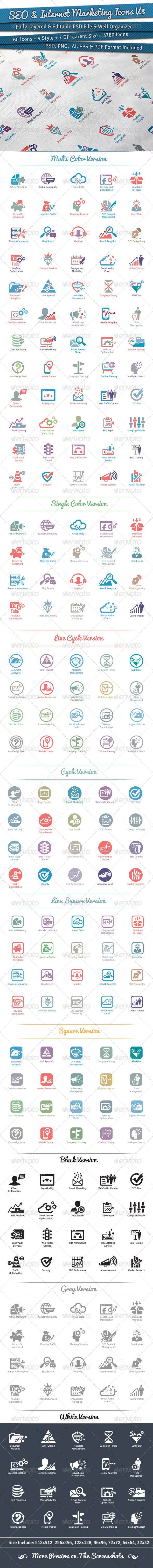 60 SEO Icons Volume 3 60 SEO Icons Volume 3