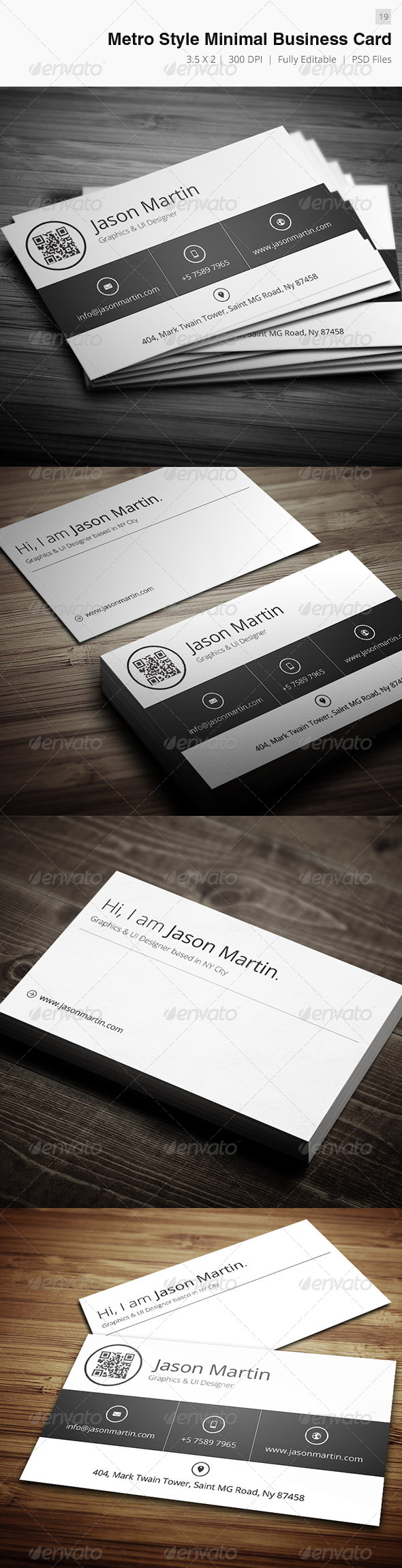 Metro Style Minimal Business Card - 19 - Creative Business Cards