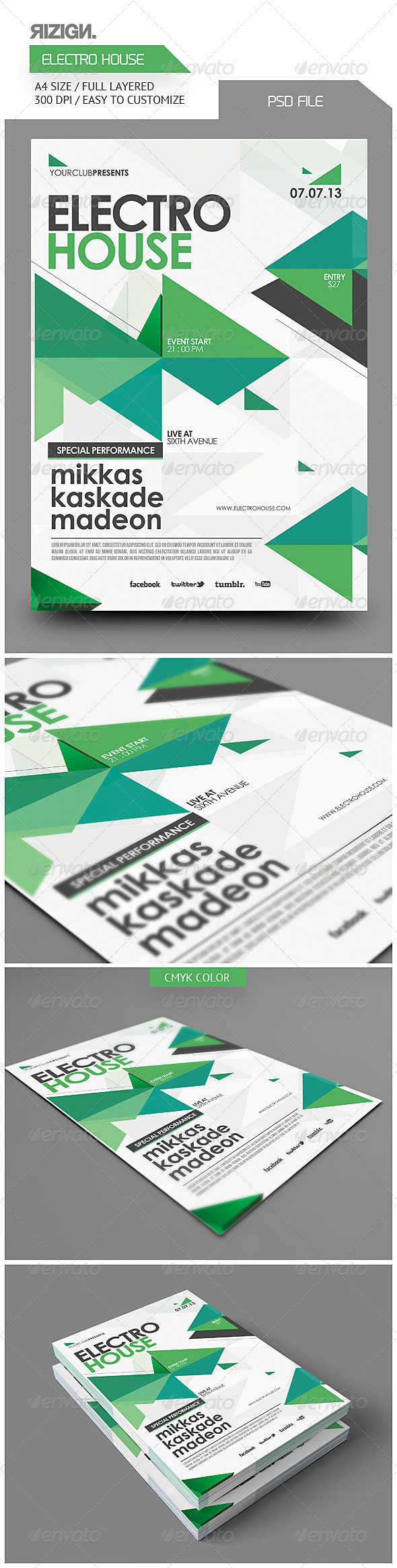 Electro House Flyer - Events Flyers
