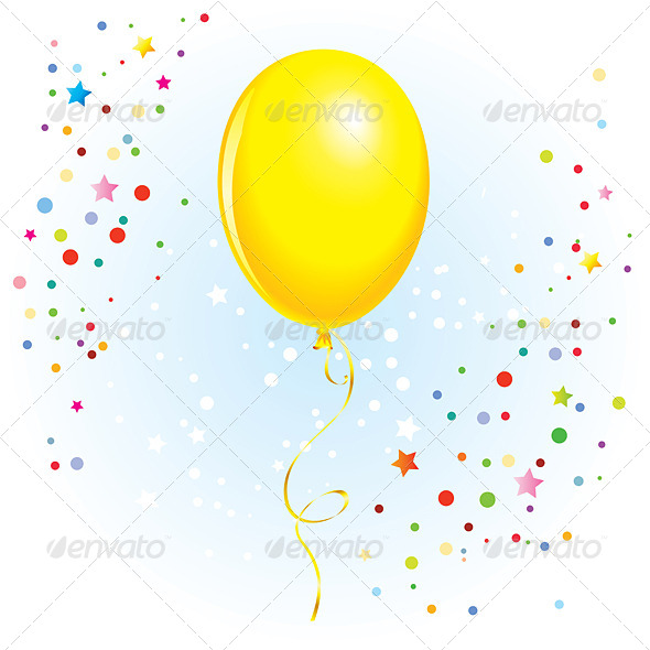 Balloon with Dangling Curly Ribbon Balloon with Dangling Curly Ribbon