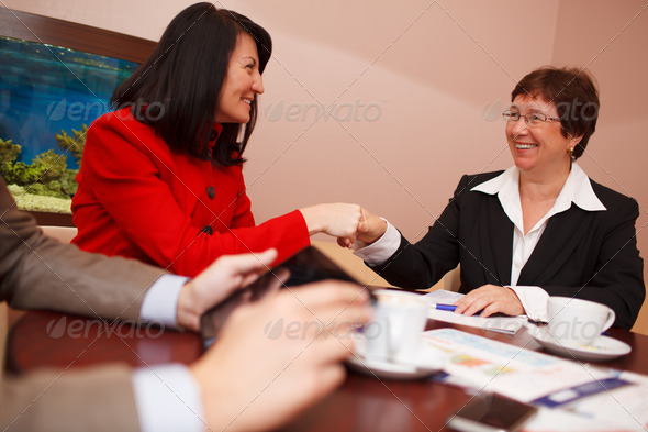 Two women in a business meeting