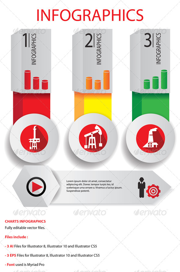 GraphicRiver 3 Chart Infographics 5818780 GraphicRiver 3 Chart Infographics 5818780
