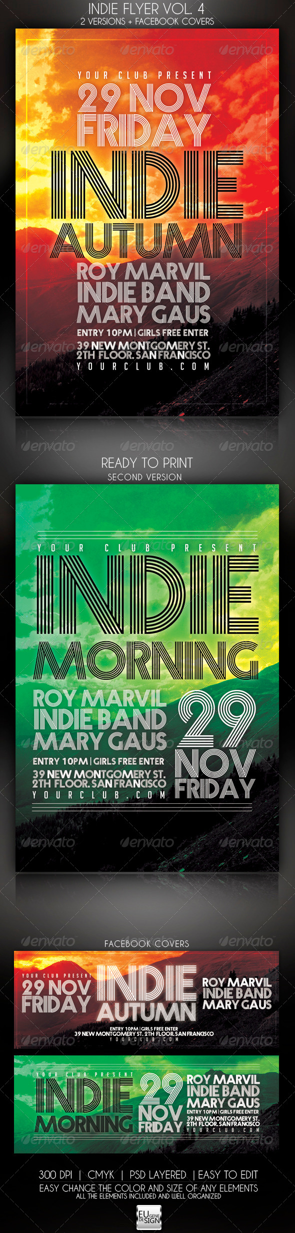 Indie Flyer Vol. 4 - Clubs & Parties Events