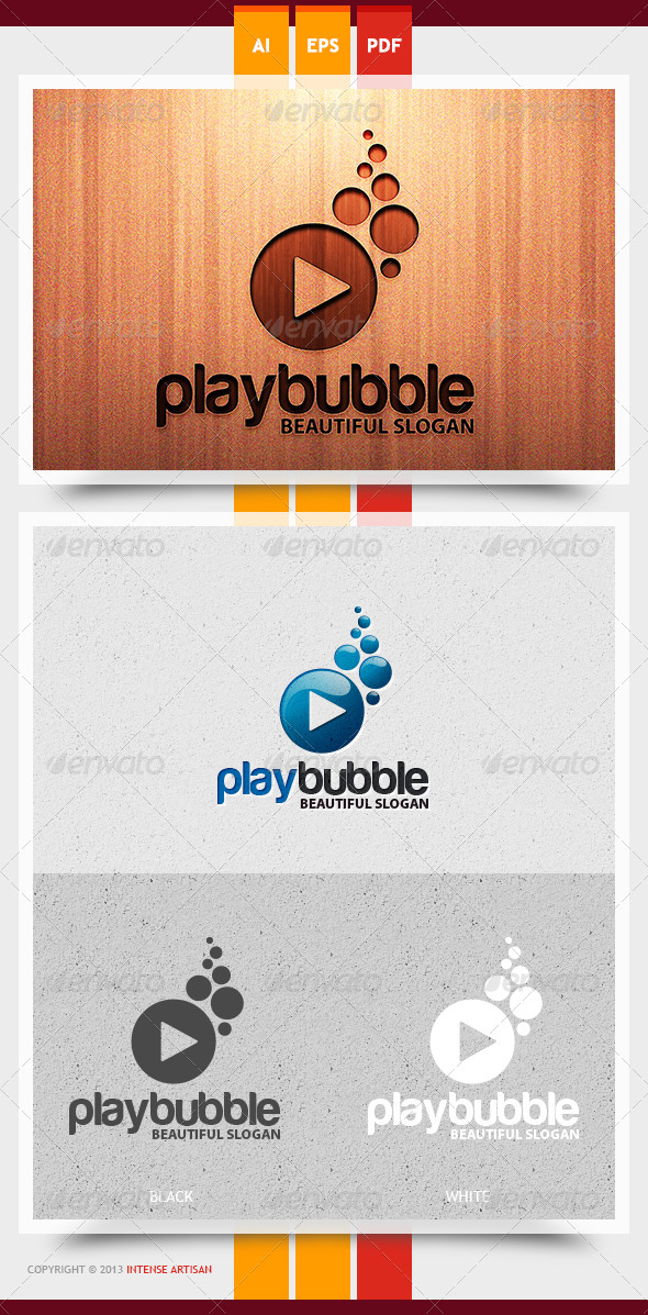 Play Bubble Logo Template Play Bubble Logo Template