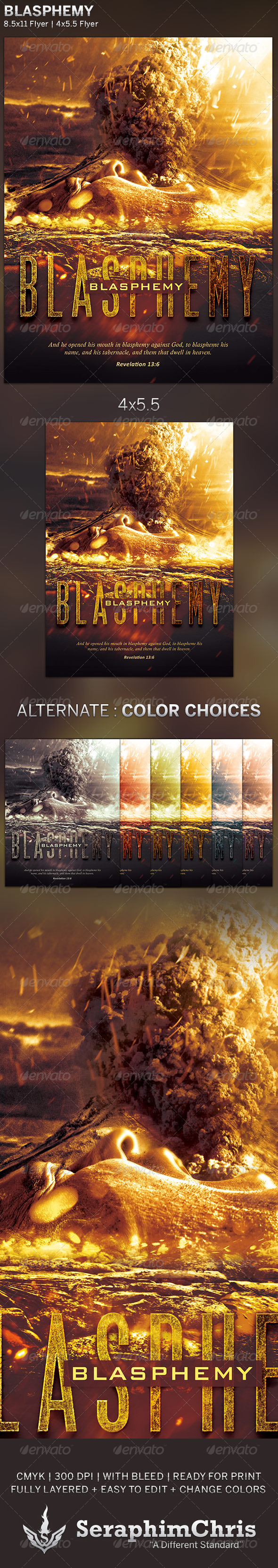 Blasphemy: Church Flyer Template - Church Flyers
